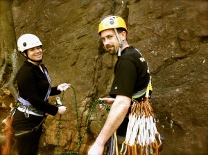 our buddy getting ready to set up First Crack as a warm up