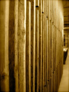 this wood that was used all over the design of the building is recycled