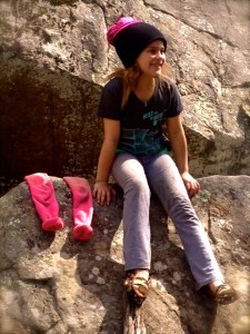 Chilly me and wet socks, sulking up the sun