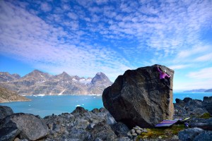 Angie in Greenland, stepping out of her comfort zone.  Photo credit by Keith Ladzinski.