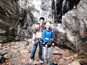 Sweet couple, supporting each other to achieve their dreams.  