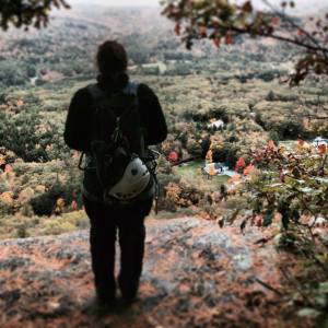 Me sulking nature, views...post injury, after a day where every climb beat me up with endless Bruce Lee karate chops.